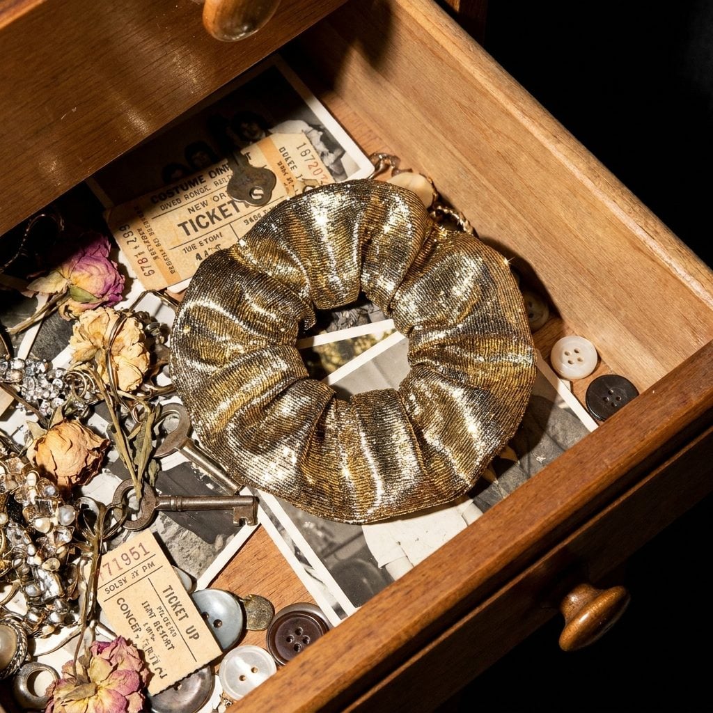 The Gold Lamé Scrunchie You Saved for Dances and New Year's Eve