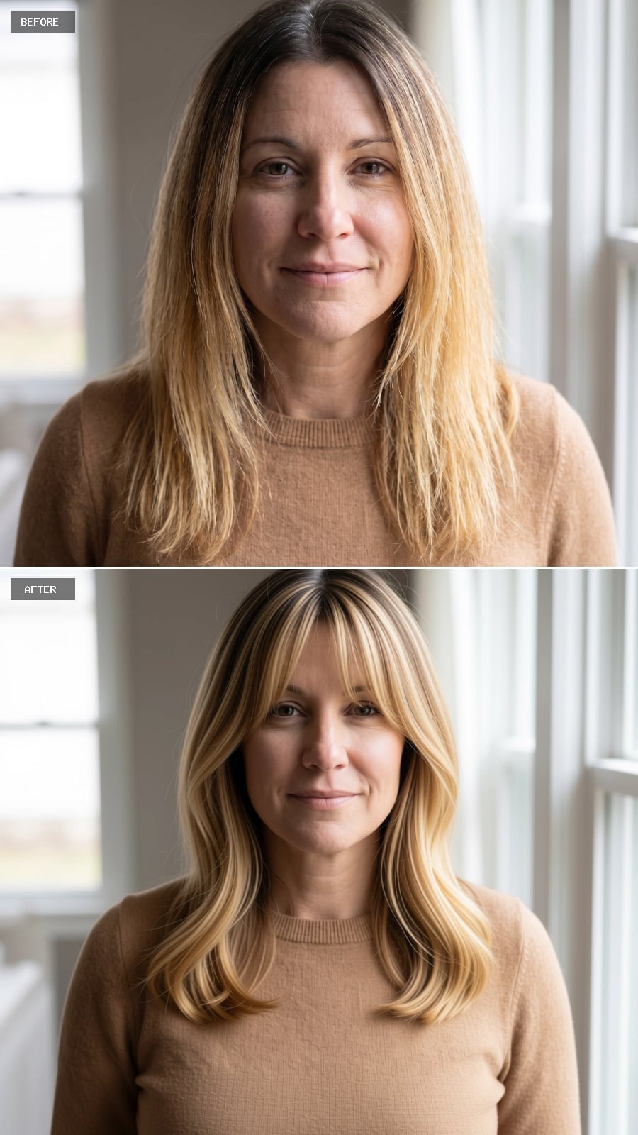 Bangs Changed the Whole Equation, and the Color Finally Had Somewhere to Land
