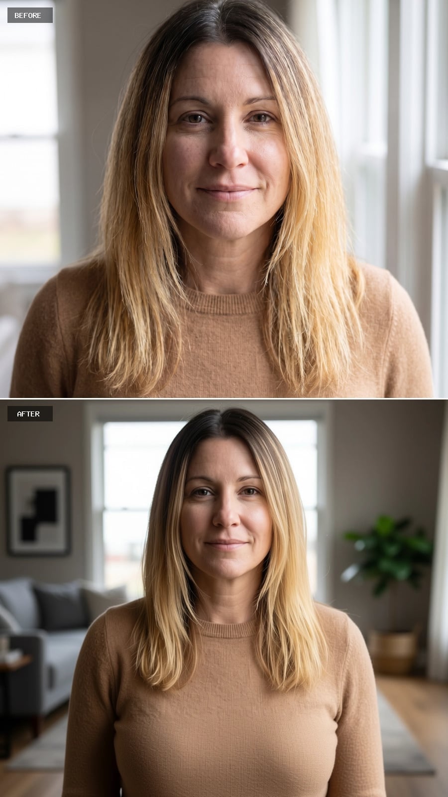 Shadow Root Into Blonde Length, Placed So the Grow-Out Becomes the Point