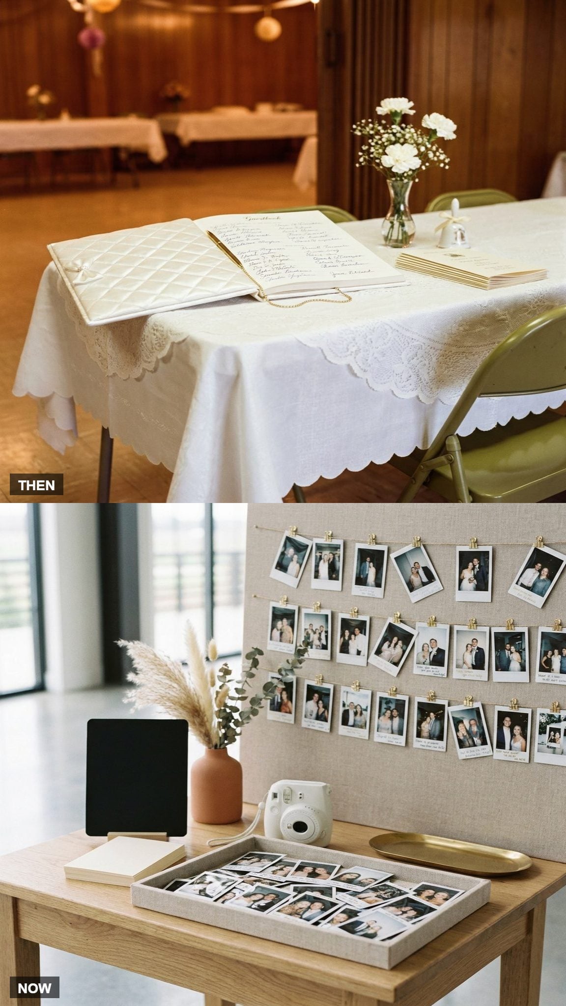 The Padded White Guestbook Gave Way to the Polaroid Wall