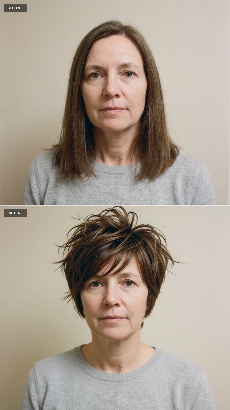 Fine Hair Cut Short, Layered Hard, and Styled Like It Means It