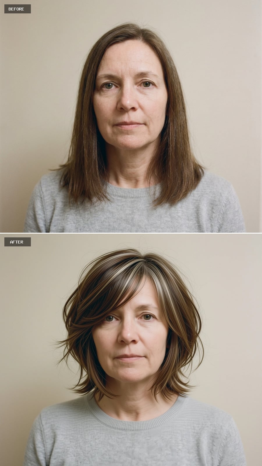 Highlights Did Half the Work. The Choppy Bob Did the Rest.