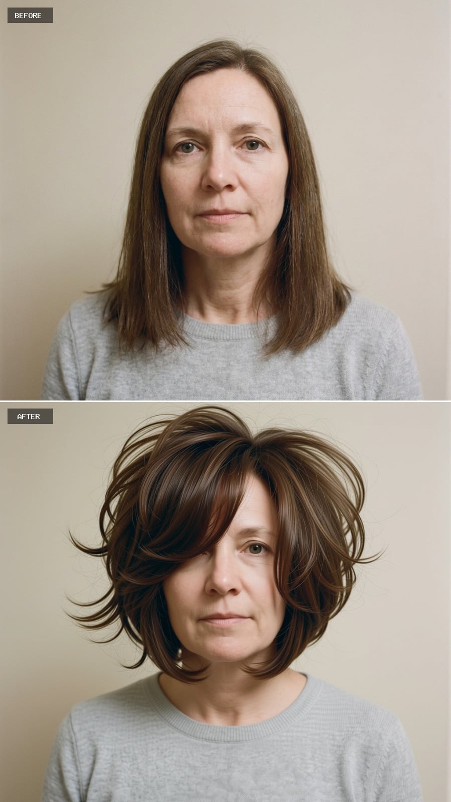 Volume That Actually Earned Its Space — Choppy Bob With a Side Fall