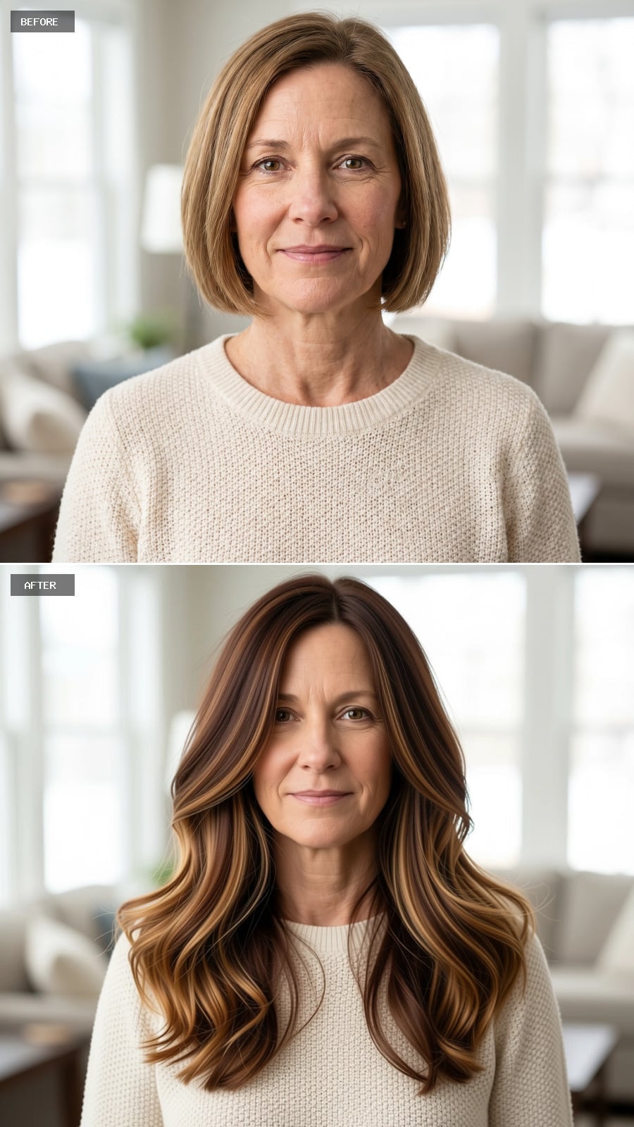 Brunette Balayage Turns Long Waves Into a Gentler Frame