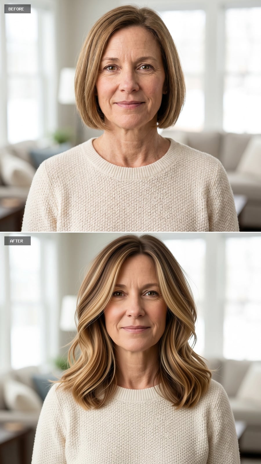 Honey-Toned Waves Bring Softness to the Shoulder Line
