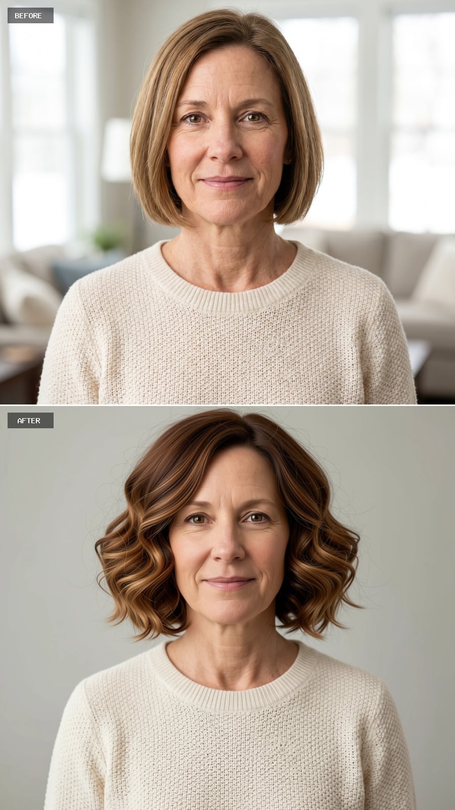 Caramel Waves Break Up the Hard Edge of a Short Bob
