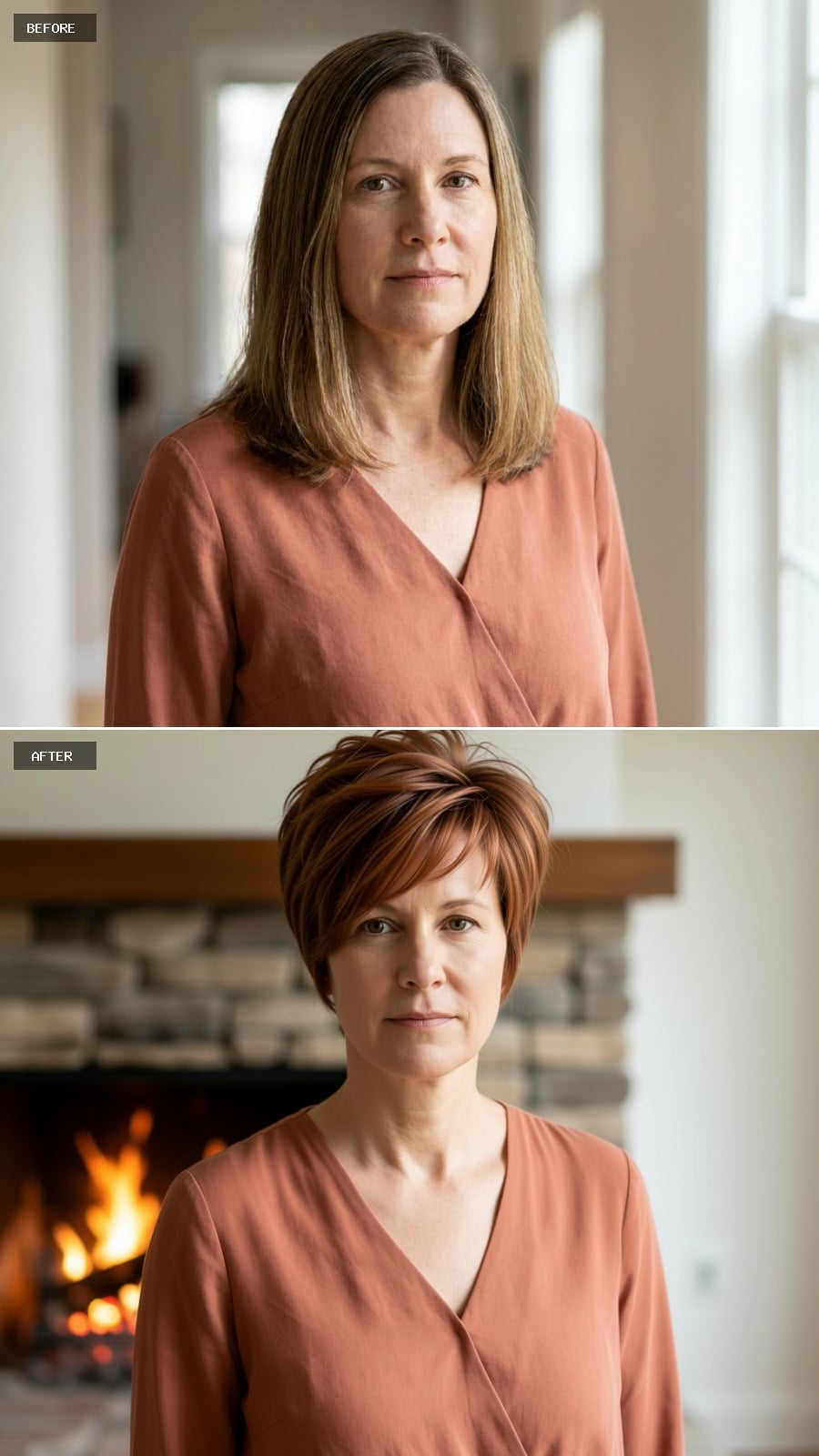 A Cropped Auburn Cut Uses Shorter Length to Support Lift