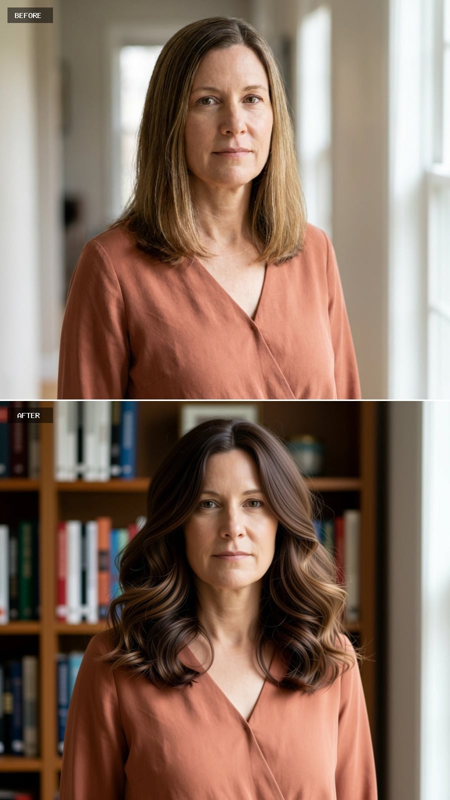 Dark Chocolate Waves That Add Width Without Overworking the Crown