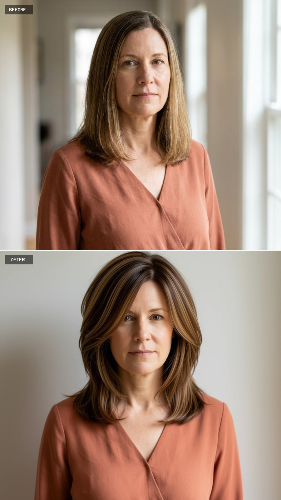 A Graduated Bob With Deep Root Contrast Reveals the Layer Lines