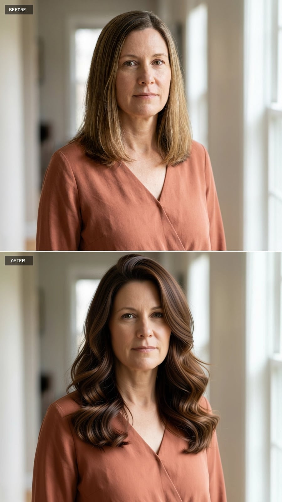 Chestnut Waves Create Body Through the Mid-Lengths