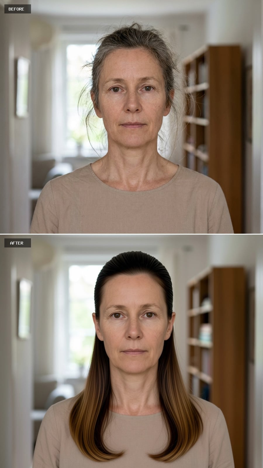 Dark and Pulled Clean Back, Giving the Face Room to Breathe