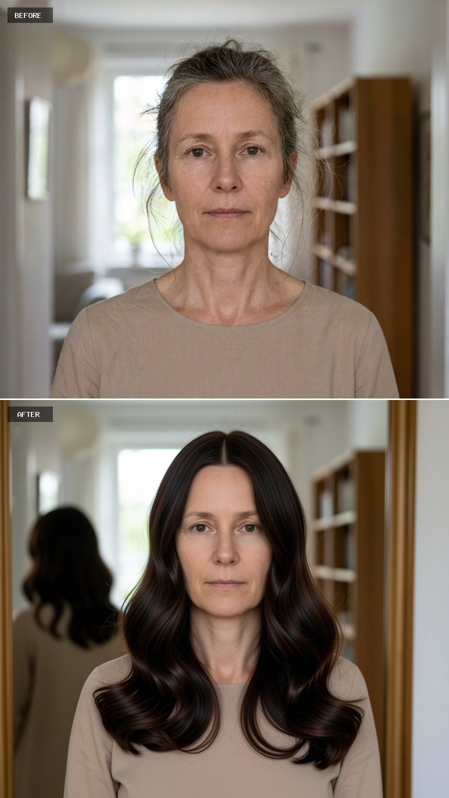 Deep Brunette Waves That Leave the Wispy Ends Behind
