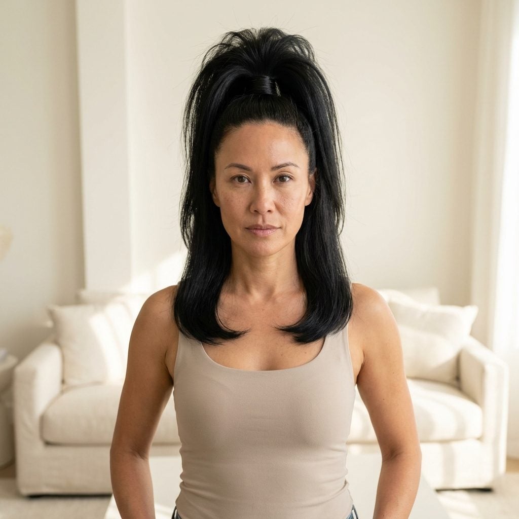 The High Ponytail With a Teased, Lifted Crown