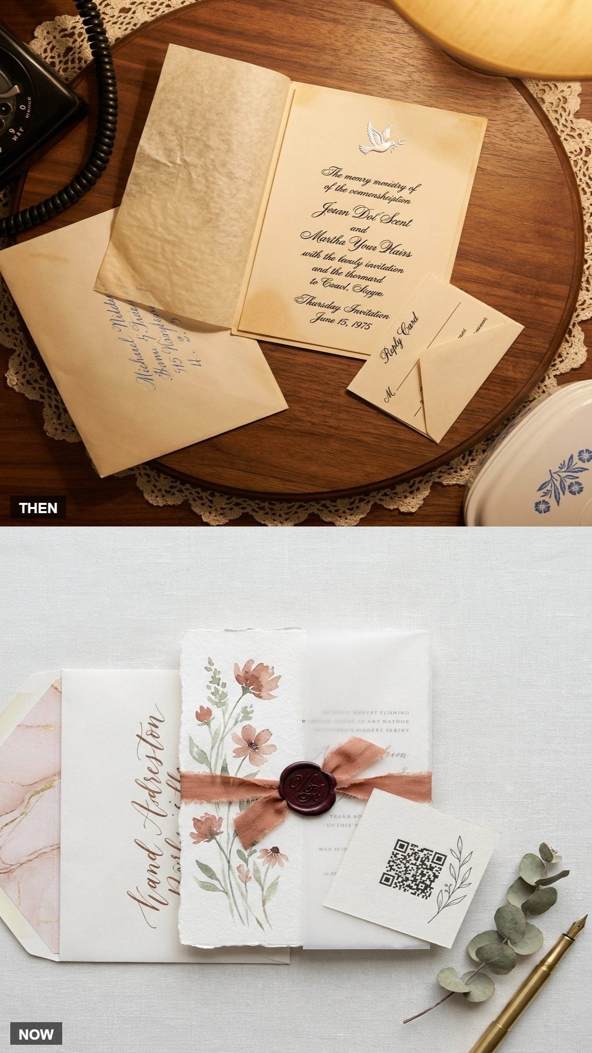 The Invitations: Cream Cardstock and Formal Script vs. a Full Visual Identity