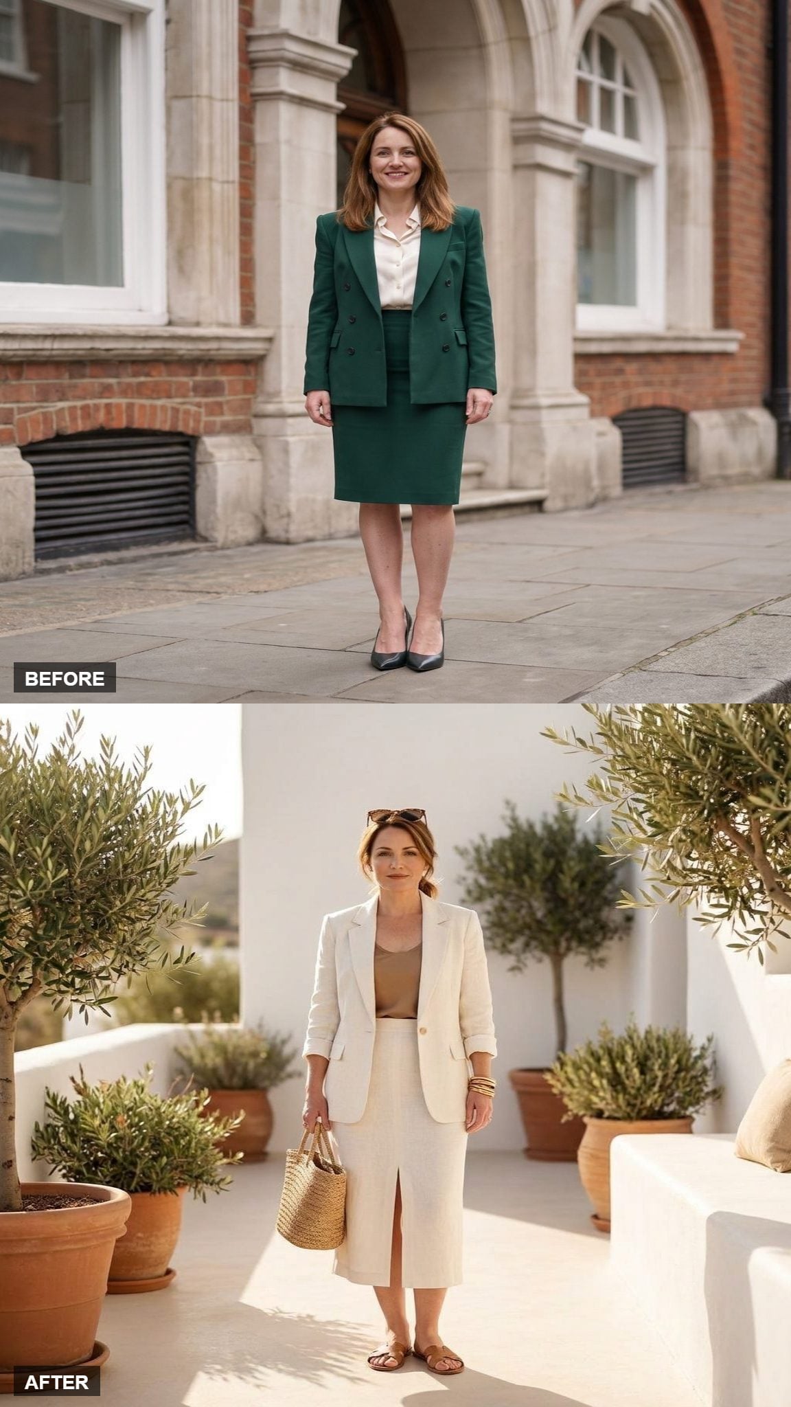 Ivory Linen Suit for High Summer