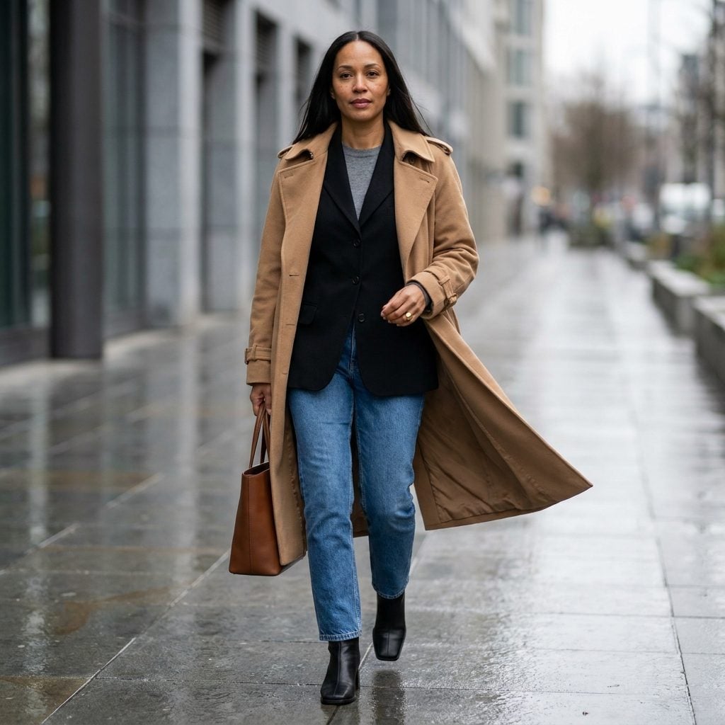 Layer It Under an Open Trench for Depth on Cold Days
