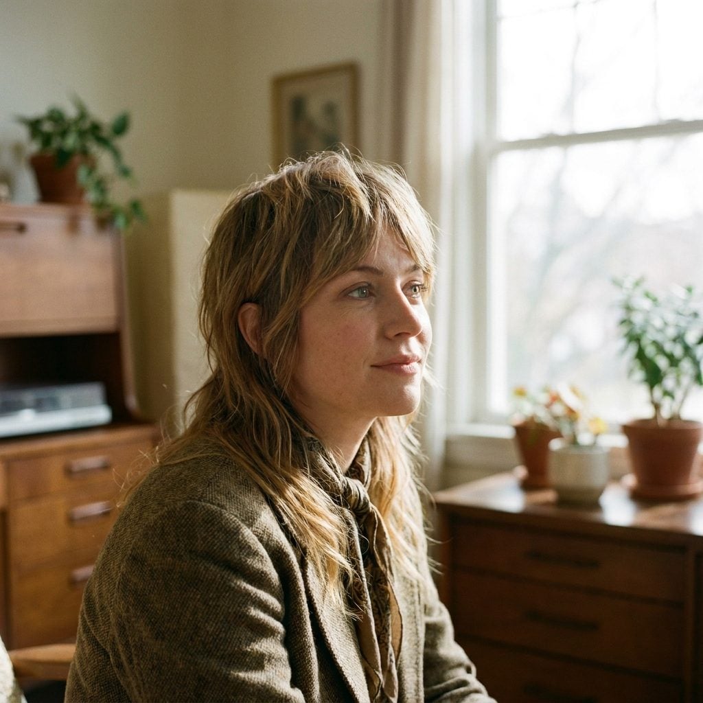 The Layered Mullet With Subtle Highlights