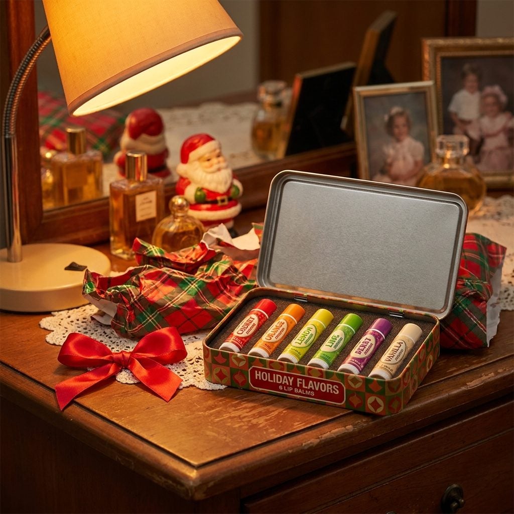 The Lip Smacker Tin You Got as a Gift Set That Held Six Flavors and Lived on Your Dresser