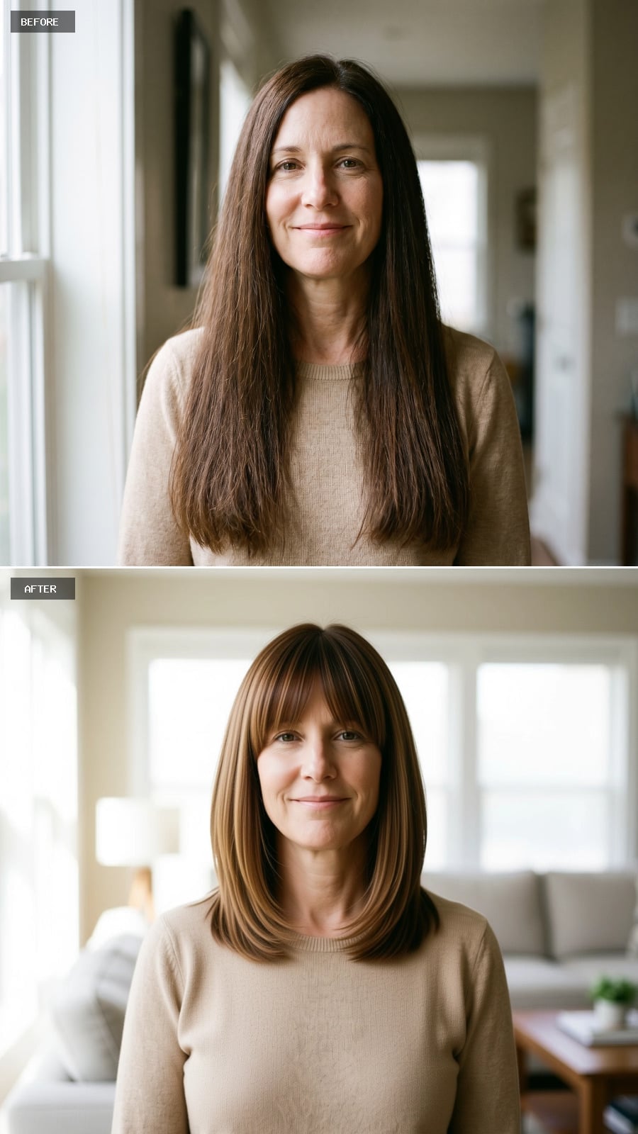 Bangs Changed Everything — Shoulder-Length With a Fringe Does What Long Hair Can't