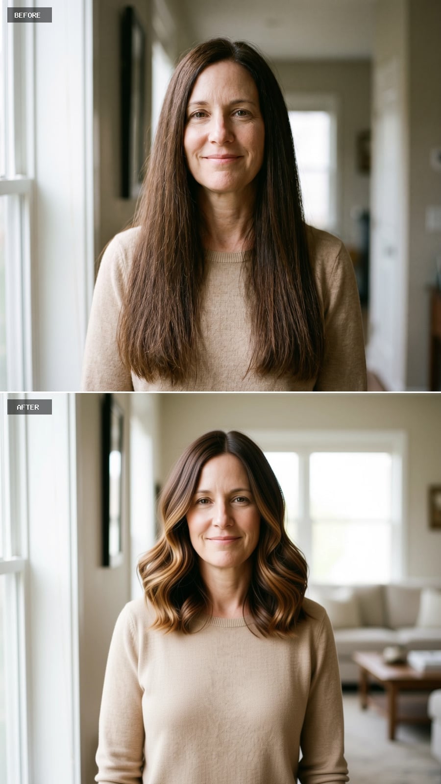 Caramel Balayage and Soft Waves Gave Her Face an Entirely New Conversation Partner