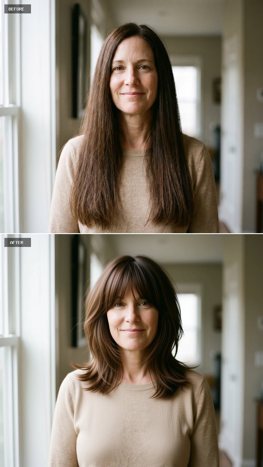 Layers, Fringe, and a Cut That Finally Stopped Competing With Her Face