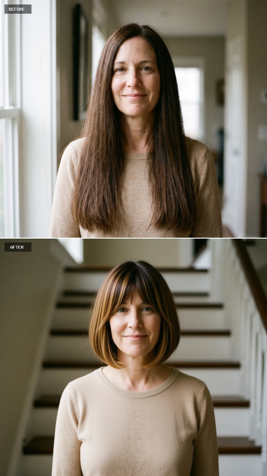 Soft Panels, a Bob With Bangs, and Suddenly Her Face Has Real Architecture