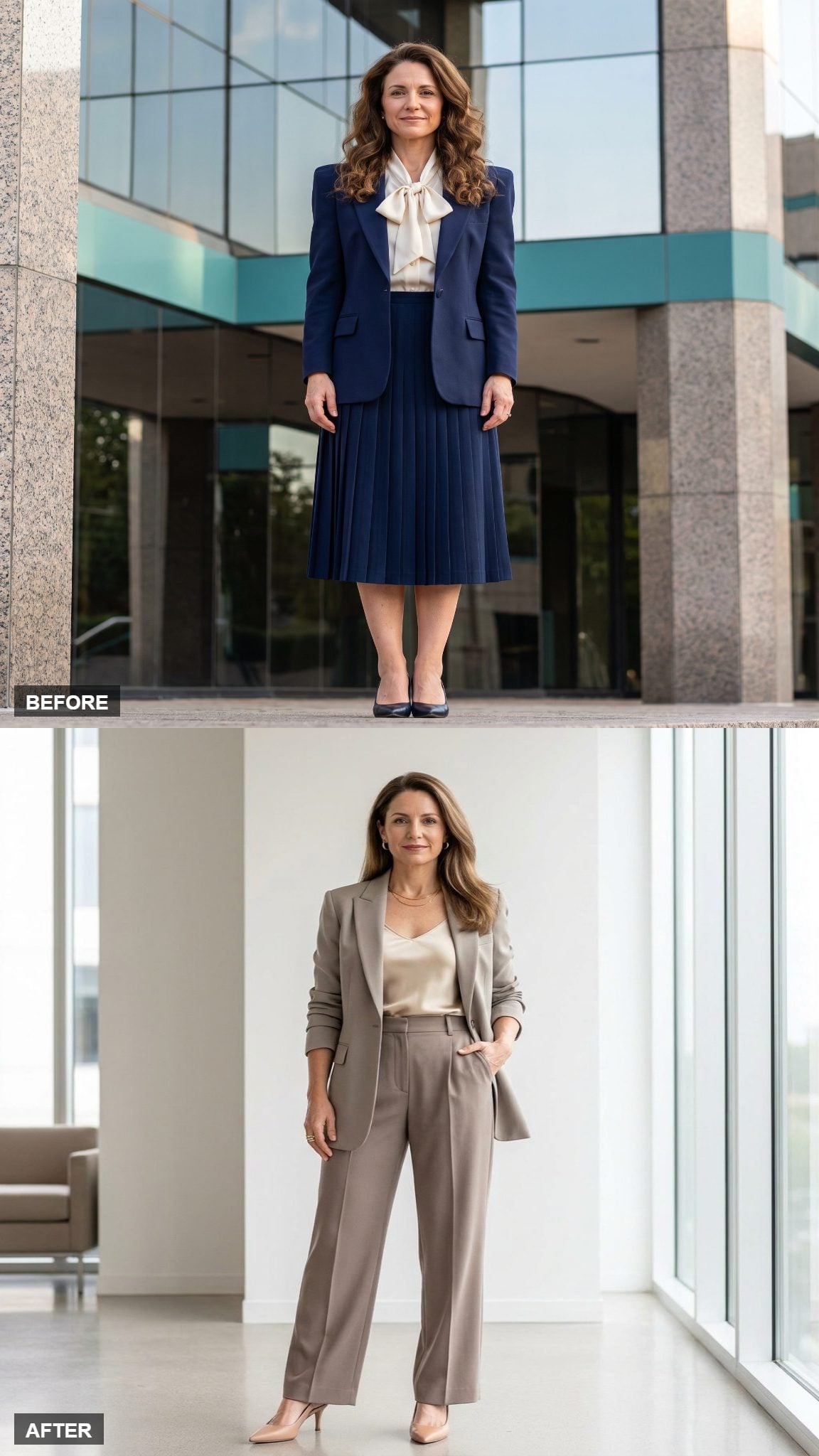 The Longline Blazer Over a Silk Cami and Trouser