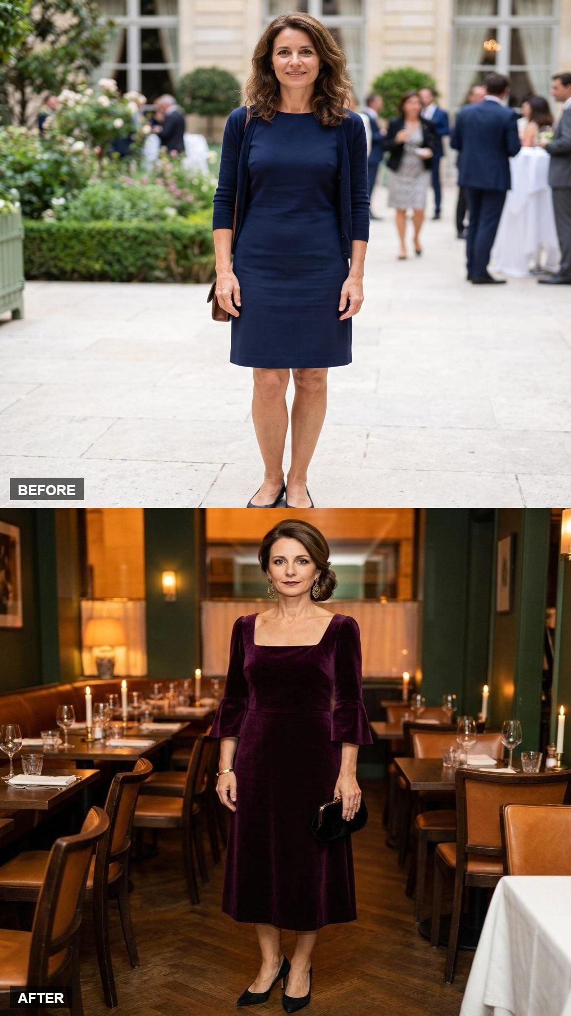 Milestone Birthday Dinner in Plum Velvet and Antique Gold
