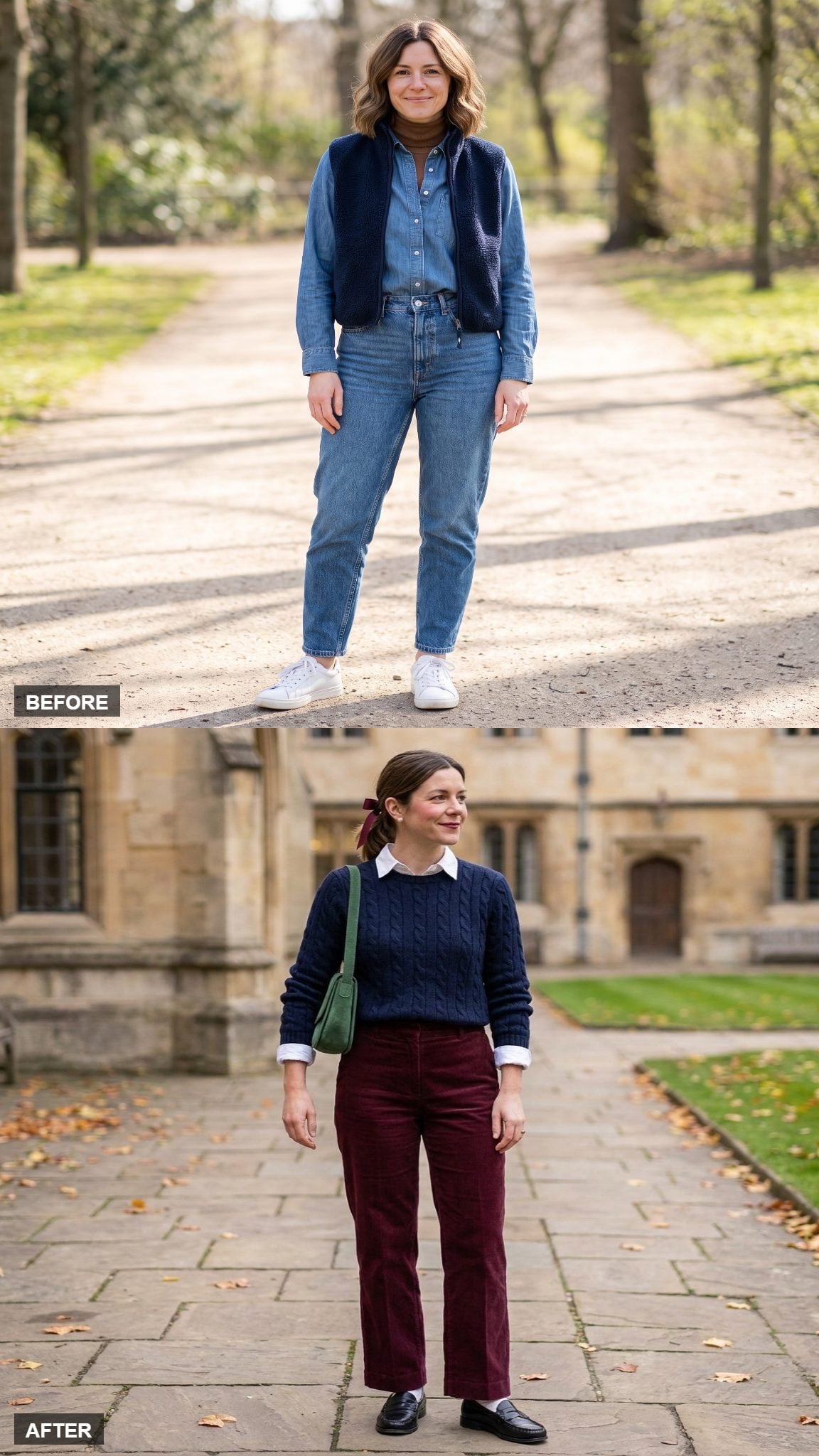 Modern Preppy with a Rebellious Undercurrent
