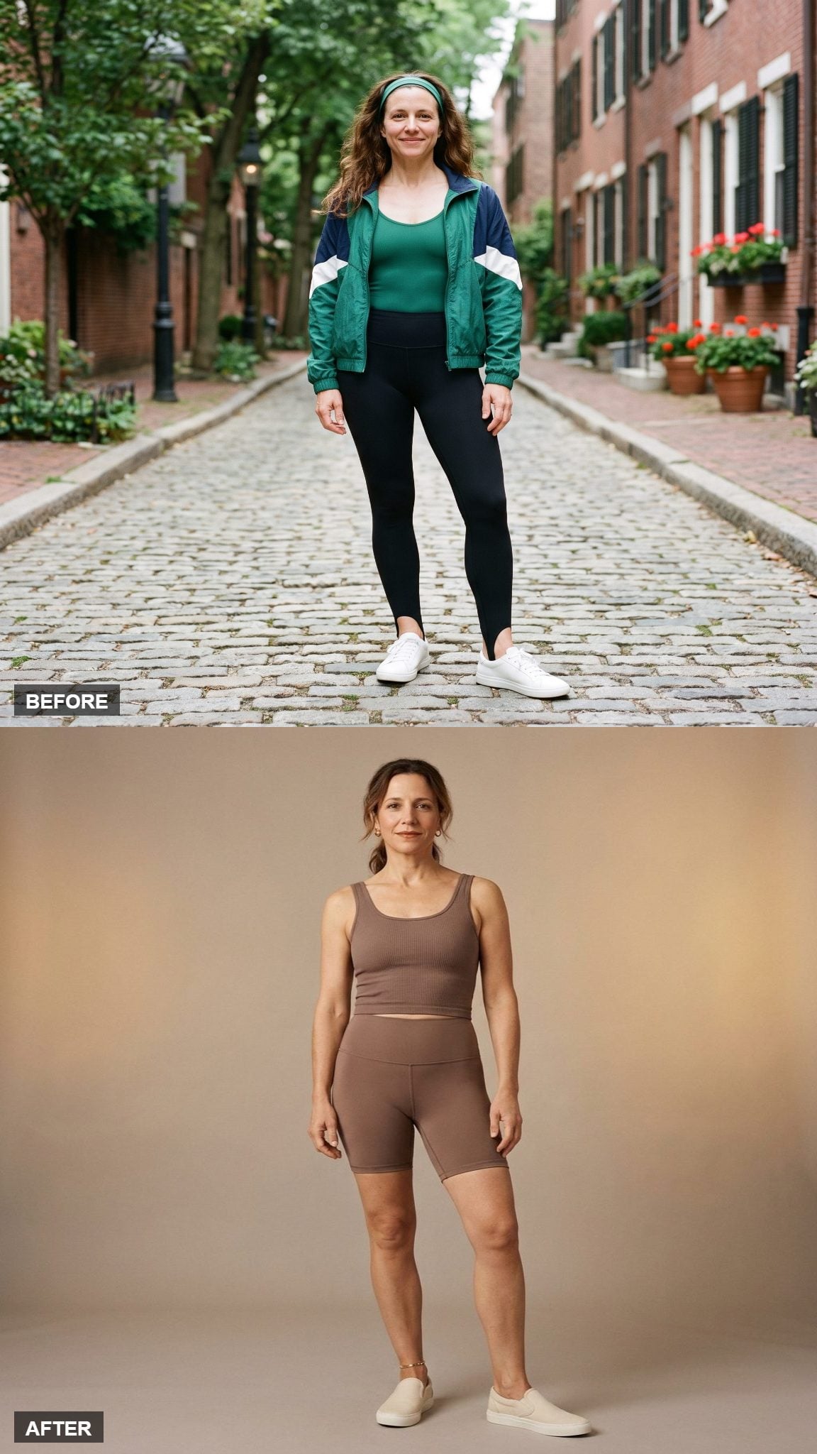 Muted Mocha Tank and Bike Short in Buttery Matte Knit