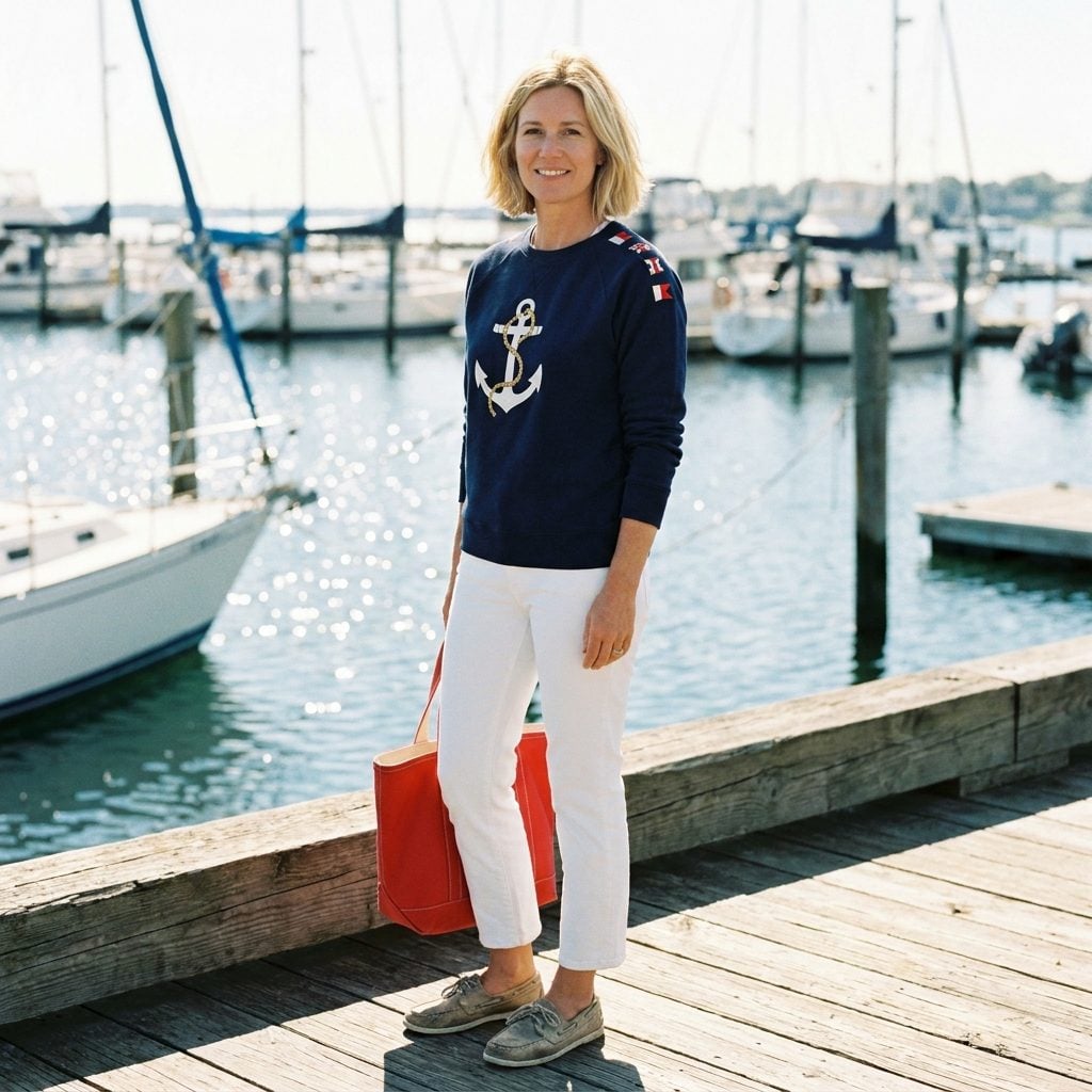 The Nautical Anchor and Rope Sweatshirt in Navy That Peaked Every Memorial Day