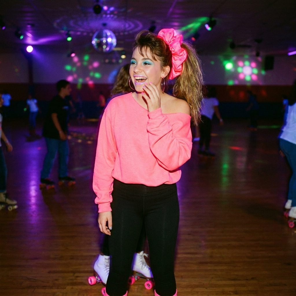 The Neon Pink Scrunchie That Glowed Under the Roller Rink Lights