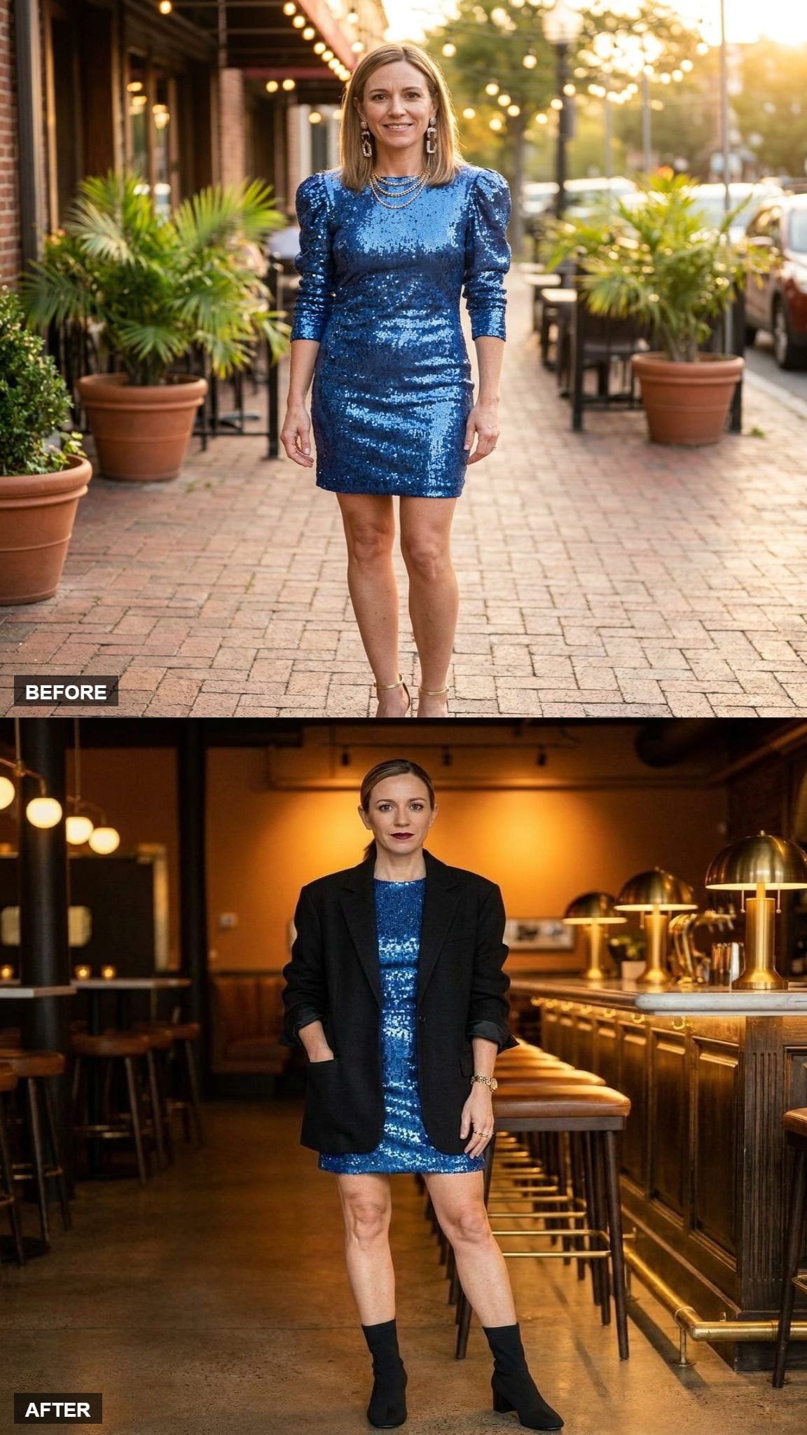 Oversized Blazer and Sock Boots for After-Hours Cool