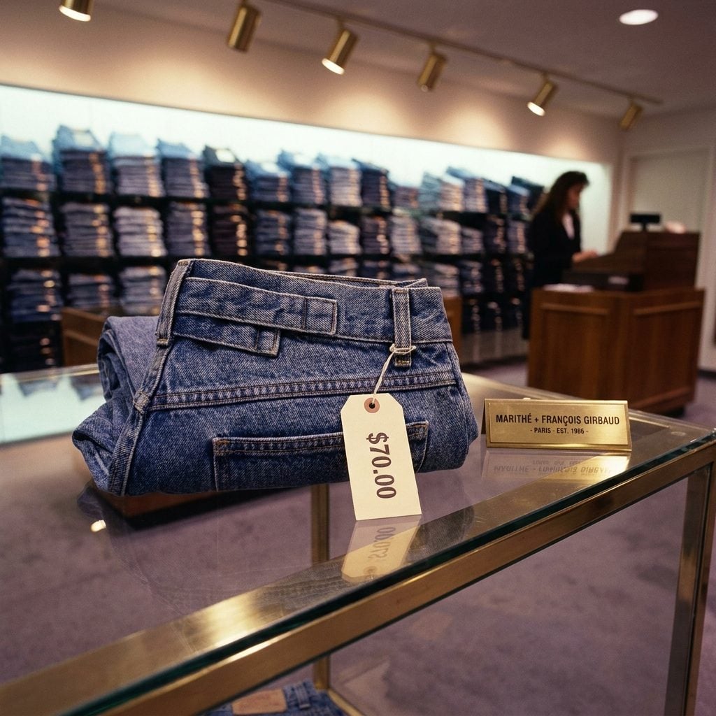 A Pair of Girbaud Jeans: About $70 in the 1980s