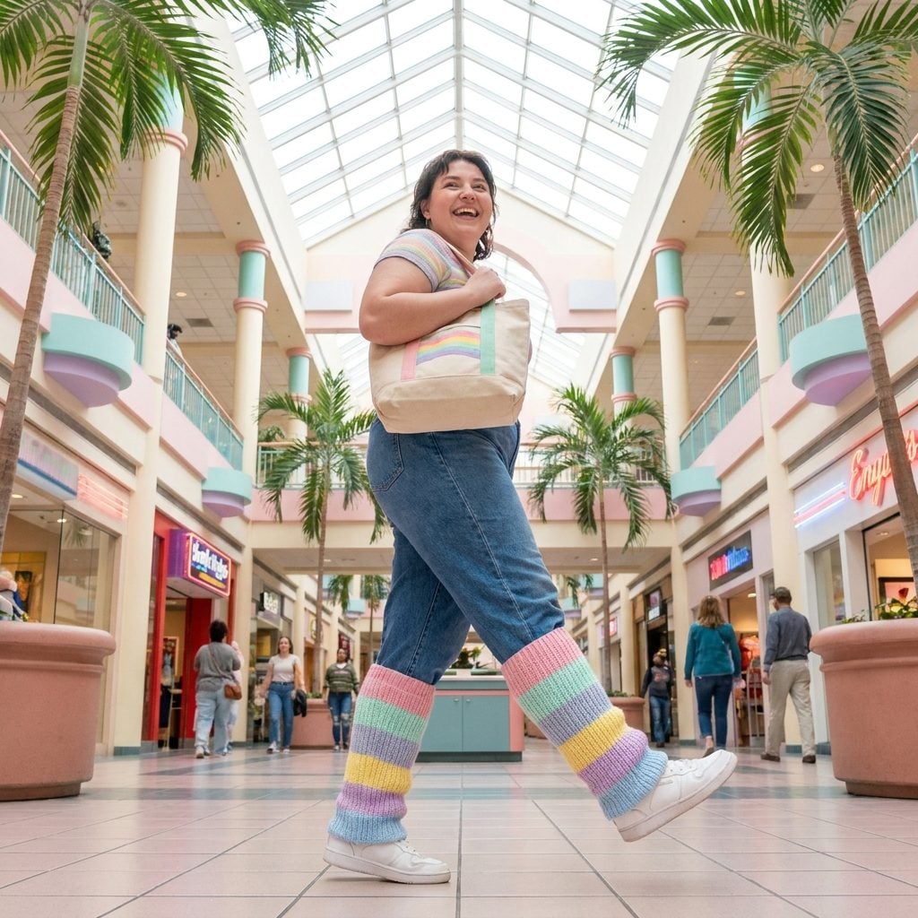 The Pastel Rainbow Striped Pair You Wore Over Your Jeans to the Mall
