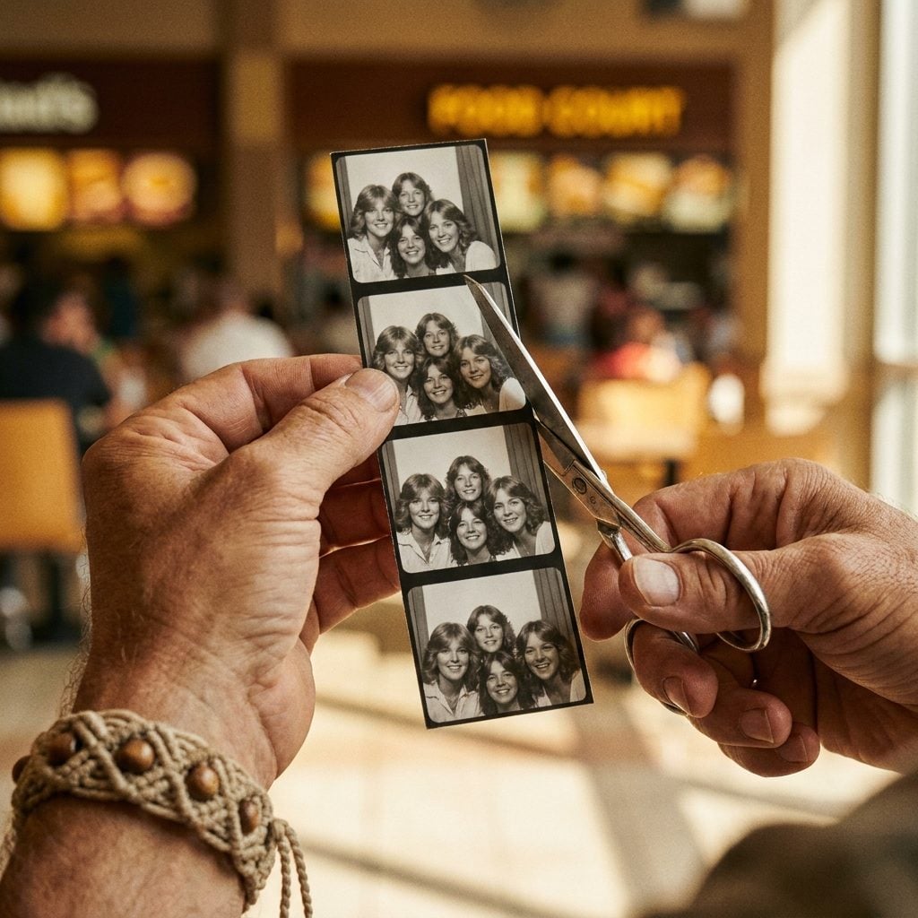 The Photo Booth Strip You Divided With Scissors in the Food Court
