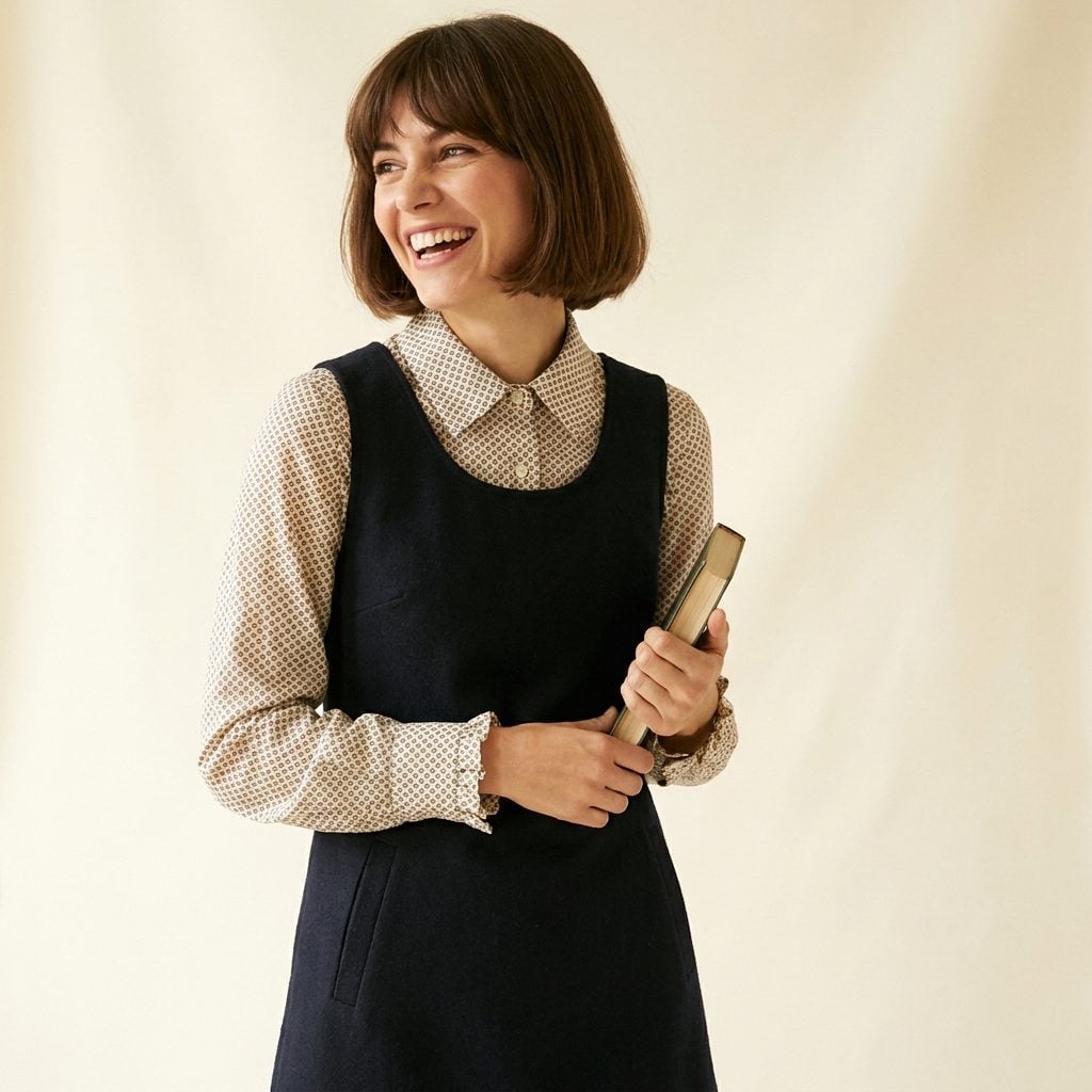 The Pinafore Jumper Over a Blouse