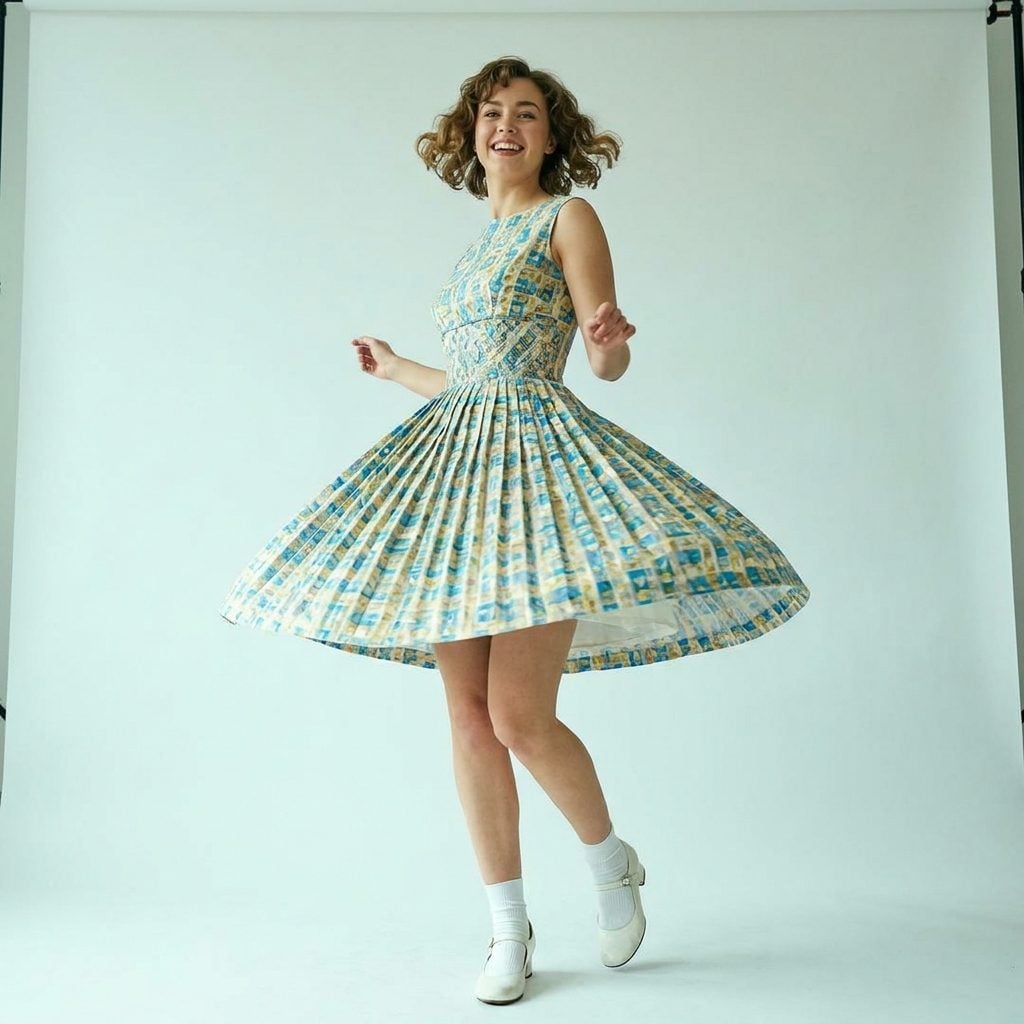 The Pleated Fit-and-Flare Dress