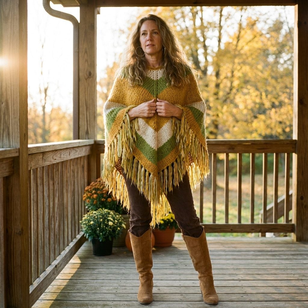 Ponchos You Threw Over Everything Like a Wearable Blanket