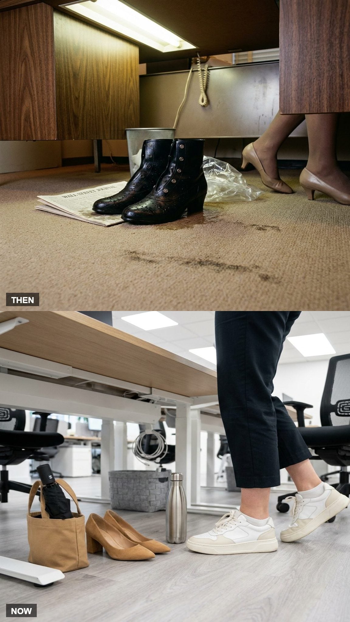 Rubber Overshoes Squeaked Through the Lobby. Sneakers Took Over.