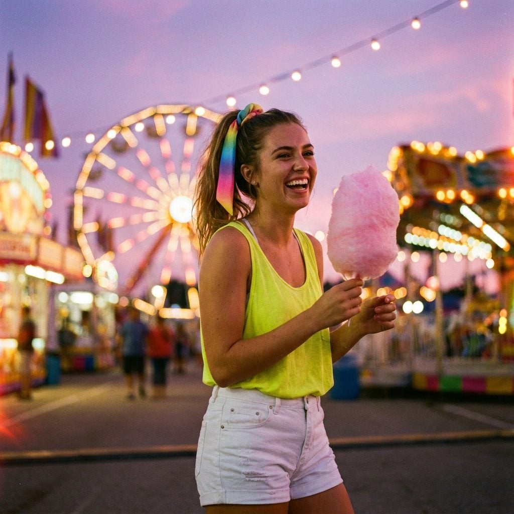 The Rainbow Ombré Scrunchie You Bought at the Fair and Wore Forever
