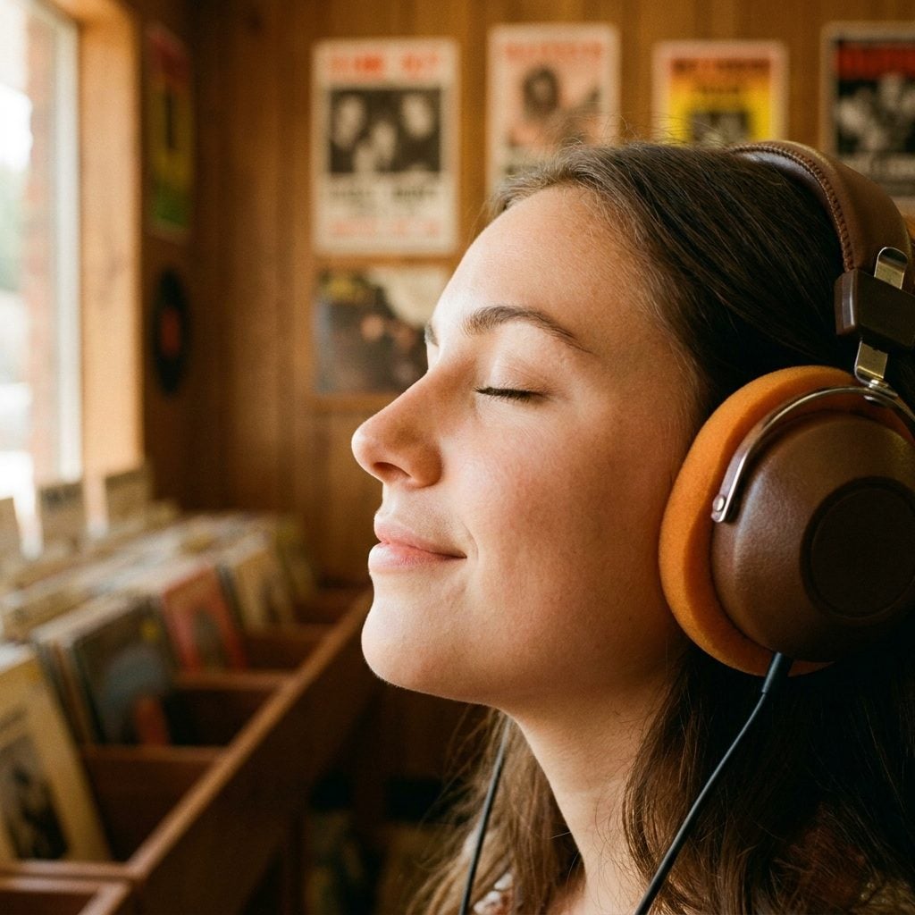 The Record-Store Listening Station With Headphones the Size of Winter Earmuffs