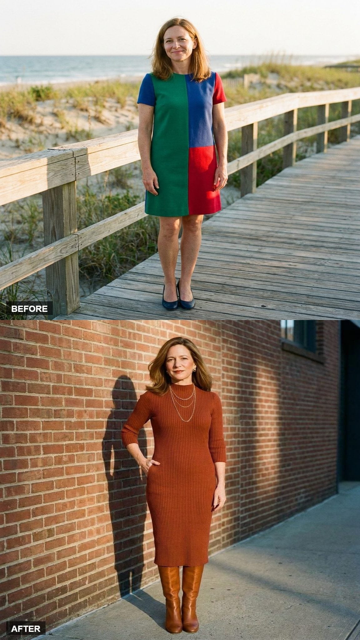 Retro Attitude, Now in a Mock-Neck Ribbed Knit Dress