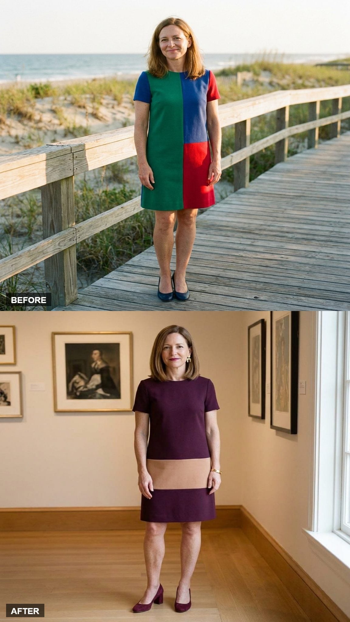Retro Color-Block, Now in Matte Crepe and Clean Seams