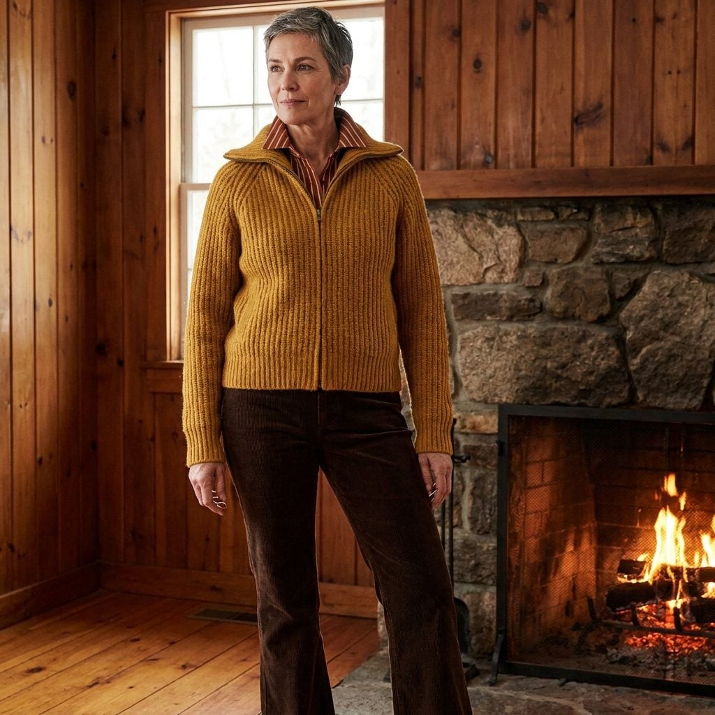 The Ribbed Turtleneck Sweater-Jacket That Zipped to the Chin