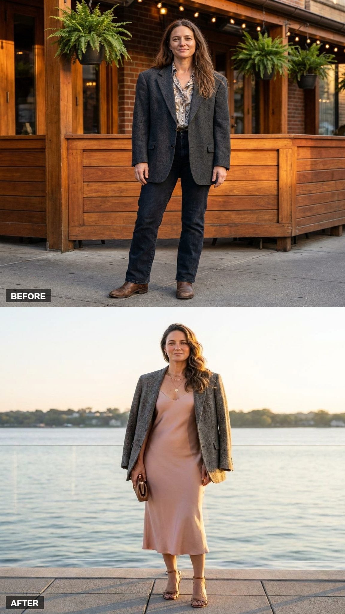 Riverside Dinner in Blush and Bronze
