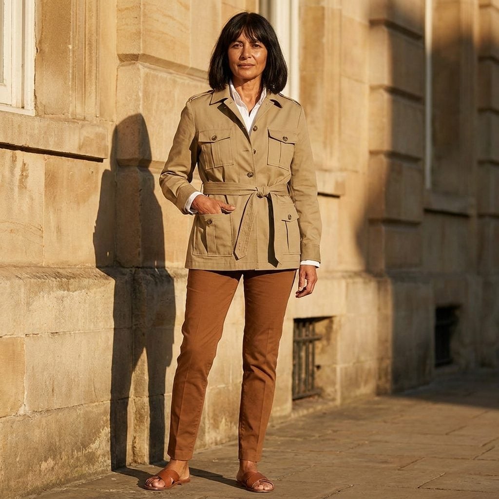 The Safari Jacket With Four Patch Pockets and a Belt
