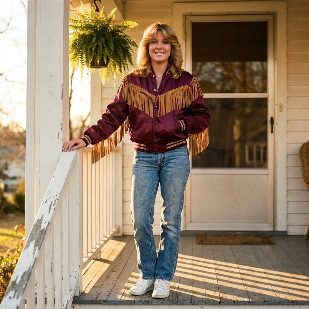 The Satin Jacket With the Fringed Suede Panels That Made You Feel Vaguely Like a Rodeo Star