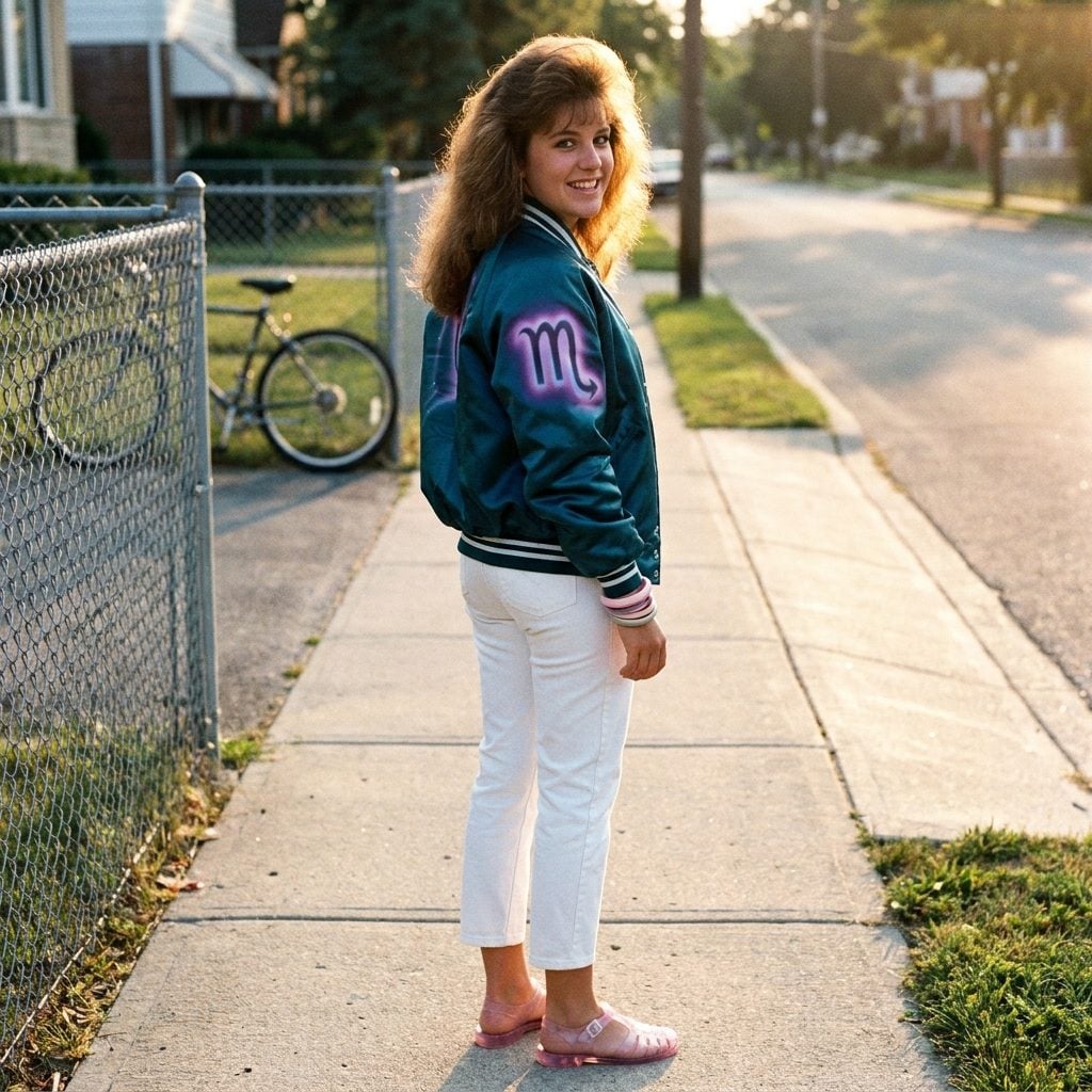 The Satin Jacket With Your Astrological Sign Airbrushed Across the Back