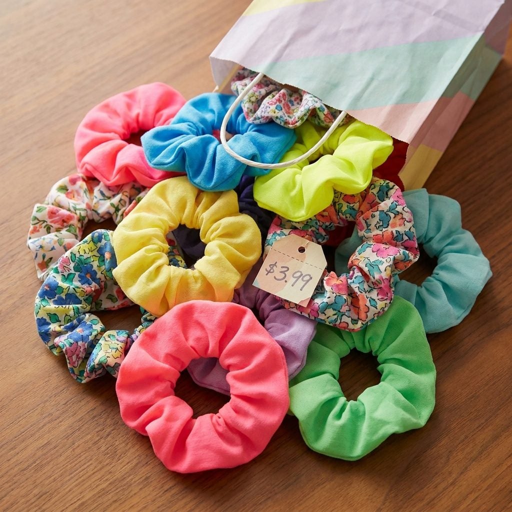 A Scrunchie (or Twelve): About $2 Each in the 1980s